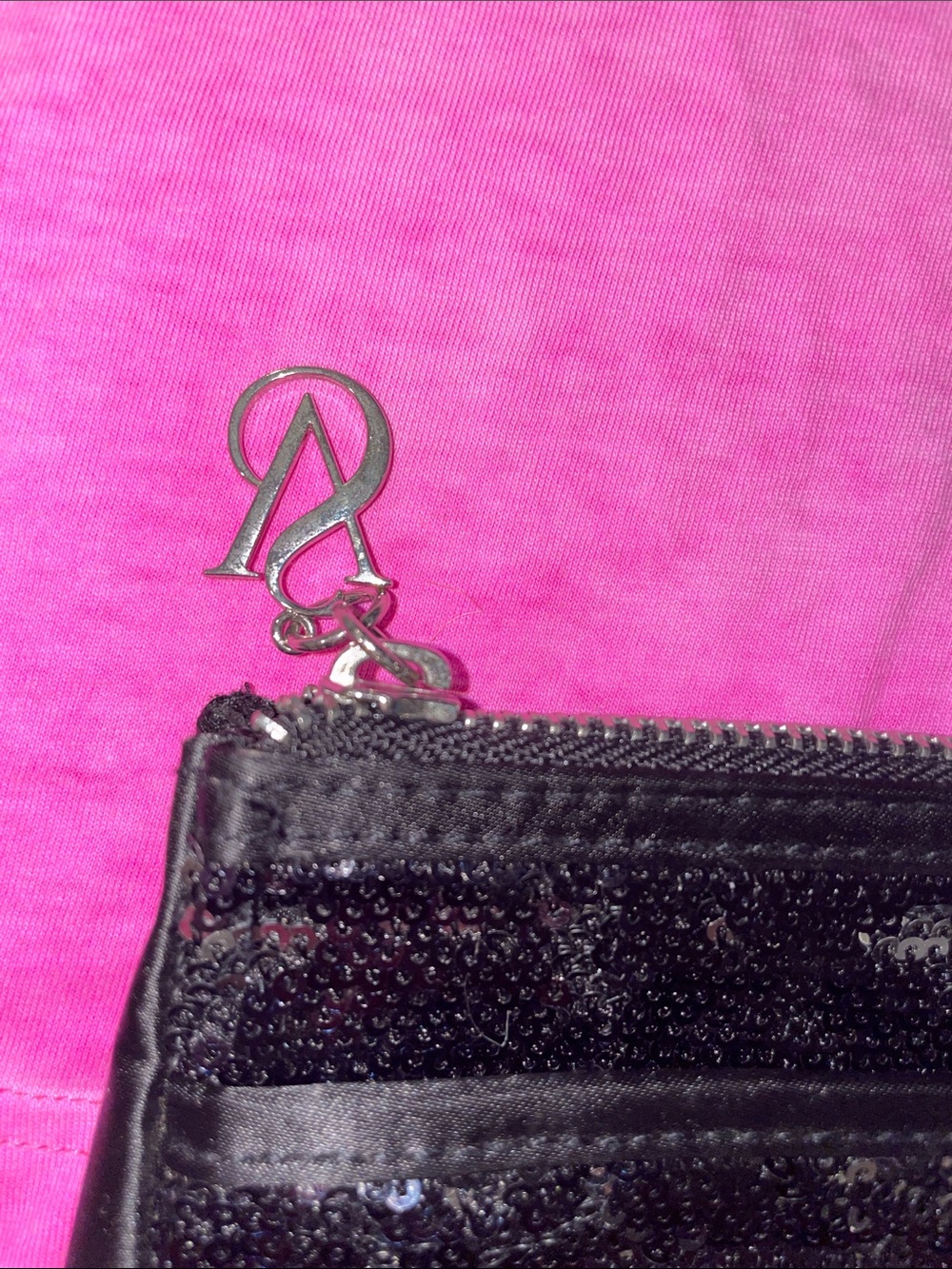 PINK Victoria’s Secret Black YOGA Leggings, sequin Y2K Top and purse - Picture 12 of 16